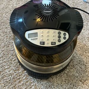 NuWave Pro Plus Countertop Cooker - Black with Amber Bowl